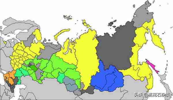 俄罗斯境内少数民族分布图