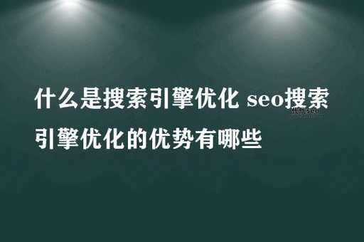 什么是搜索引擎优化(搜索引擎优化有什么用)