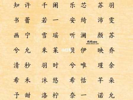 好听的偏古风的名字女(哪个字更适合我的宝宝)