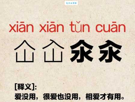 “仚屳氽汆”四个字怎么读？详细解释读音及字义。