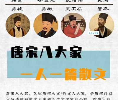 唐宋八大家都有谁？这八位文坛巨匠你都认识吗？