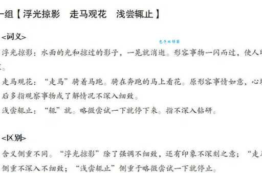 浮光掠影是指什么生肖打一精准生肖，成语释义解释