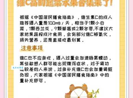 含维C多的水果和蔬菜有哪些 日常饮食必备清单