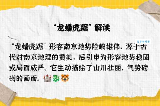 龙蟠虎踞怎么用啥意思 读音解释与近义词同义词大全